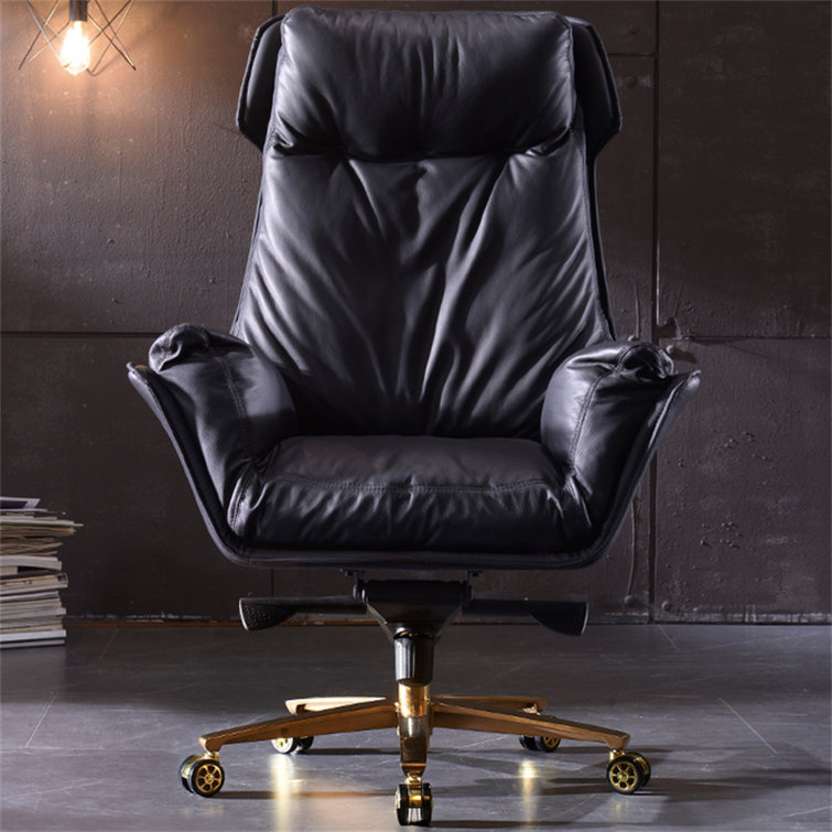 Real leather high back office online chair